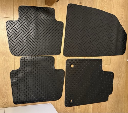 Black rubber car mats - rubber, 4